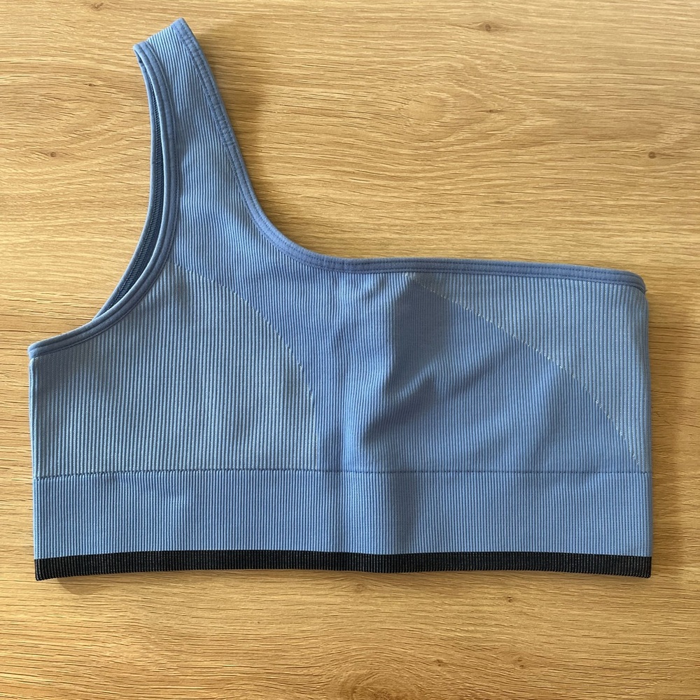 Outdoor Voices Ribbed Asymmetrical Sports Bra